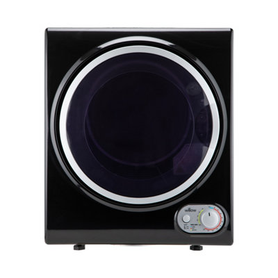 Willow WTD25B 2.5kg Compact Vented Dryer, Front Loading with Child Lock, Crease Guard, 2 Year Warranty - Black