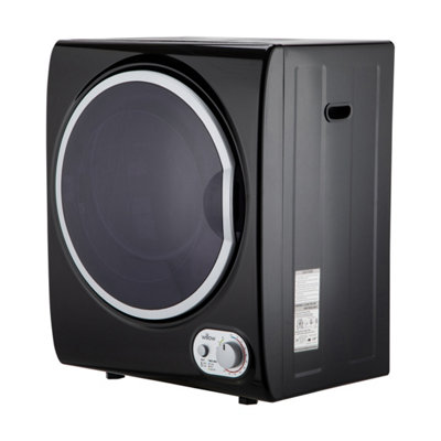 Willow WTD25B 2.5kg Compact Vented Dryer, Front Loading with Child Lock, Crease Guard, 2 Year Warranty - Black