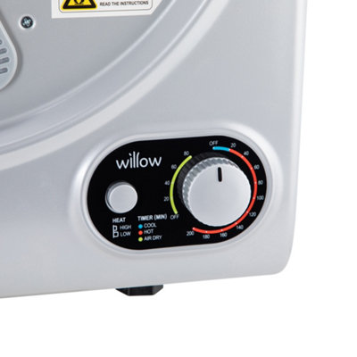 Willow WTD25S 2.5kg Compact Vented Dryer, Front Loading with Child Lock, Crease Guard, 2 Year Warranty
