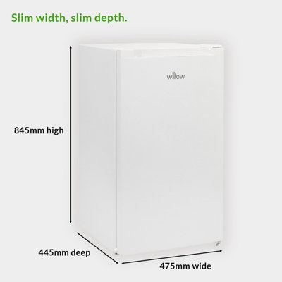 Willow WUCFZ48W 60L Small Freezer with Recessed Handle