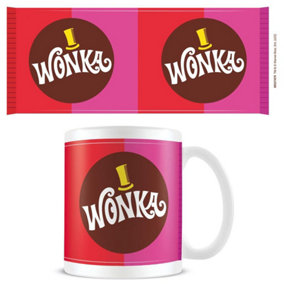Willy Wonka & the Chocolate Factory Wonka Bar Mug White/Red/Pink (One Size)