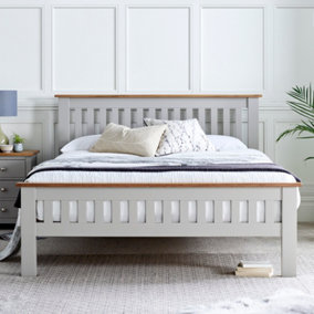 Wilmslow Light Grey Wooden - King Size Bed Frame Only