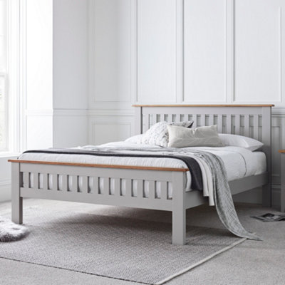 Wilmslow Light Grey Wooden - King Size Bed Frame Only