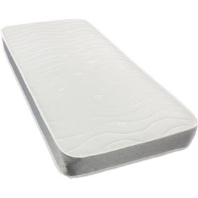 Wilson Beds - 3ft Single The Standard 8" Deep Approx. Grey Ortho, Hybrid Spring Mattress With A Layer Of Memory Foam