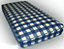 Wilson Beds - 4" (10cm) Deep 3ft Single Blue Check All Firm Reflex Foam Kids Thin Mattress