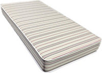 Wilson Beds - 4" (10cm) Deep European Single 20x200cm Contract Cotton Stripe All Reflex Firm Foam Thin Kids Mattress