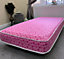 Wilson Beds - 4" (10cm) Deep European Single 90x200cm Hot Pink Hearts Firm All Reflex Foam Kids Thin Mattress