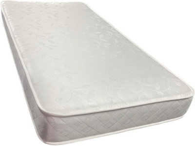 Wilson Beds - 4" (10cm) Deep European Single 90x200cm White Damask All Reflex Firm Foam Kids Thin Mattress