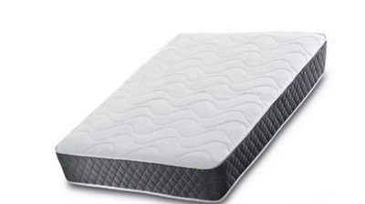 Wilson Beds - 4ft Small Double Basic Quilted Hybrid Spring Mattress With A Layer Of Memory Foam And A Black Border