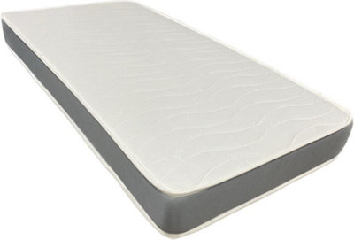 Wilson Beds Limited - 3ft Single Rainbow Kids Basic Grey Quilted Conventional Foam Free Spring Mattress