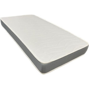 Wilson Beds Limited - 3ft Single Rainbow Kids Basic Grey Quilted Conventional Foam Free Spring Mattress