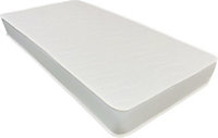 Wilson Beds Limited - 4ft SMALL Double Rainbow Kids White Basic Quilted Conventional Foam Free Spring Mattress
