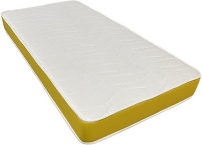 Wilson Beds Limited 4ft6 Double Rainbow Kids Basic Yellow Quilted