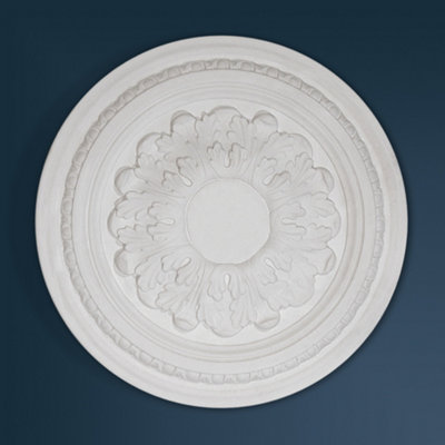 Wilton Plaster WCP-03 Egg & Dart Acanthus Plaster Ceiling Rose 400mm