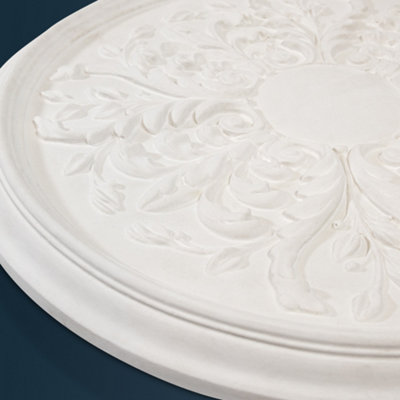 Wilton Plaster - WCP84 - Small Spring Plaster Ceiling Rose - White ...
