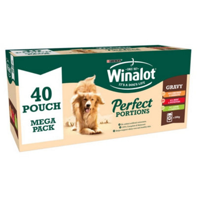 Winalot Perfect Portions Beef Chicken & Lamb In Gravy 40x100g