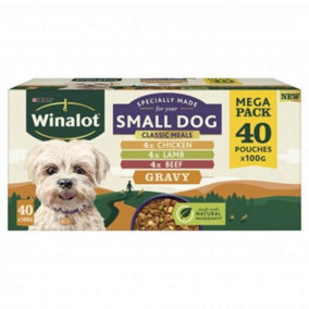 Winalot Small Dog Wet Dog Food Pouches Mixed In Gravy 40x1