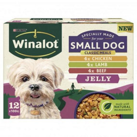 Winalot Small Dog Wet Dog Food Pouches Mixed In Jelly 48 x 100g