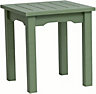 Winawood Faux Wood Garden Square Side Table in Duck Egg Green