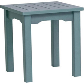 Winawood Faux Wood Garden Square Side Table in Powder Blue