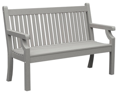 Winawood Sandwick 2 Seater Wood Effect Bench - Stone Grey