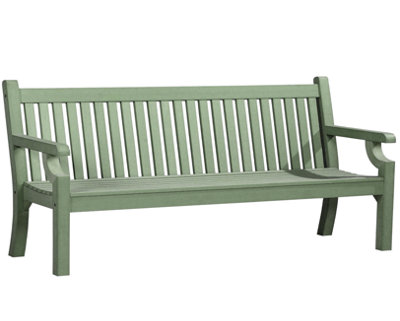 Winawood Sandwick 4 Seater Wood Effect Bench - Duck Egg Green