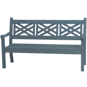 Winawood Speyside 3 Seater Wood Effect Bench - Powder Blue