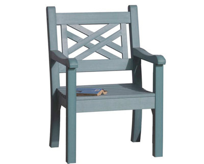 Winawood Speyside Wood Effect Armchair - Powder Blue