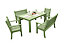 Winawood Wood Effect Rectangular Dining Table - L170cm x D98.3cm x H76cm - Duck Egg Green