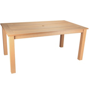 Winawood Wood Effect Rectangular Dining Table - L170cm x D98.3cm x H76cm - New Teak