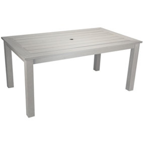 Winawood Wood Effect Rectangular Dining Table - L170cm x D98.3cm x H76cm - Stone Grey