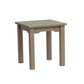 Winawood Wood Effect Side Table - L49.3cm x D49.3cm x H53cm - New Teak