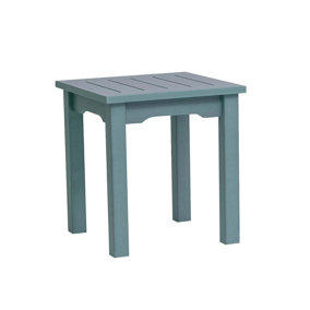 Winawood Wood Effect Side Table - L49.3cm x D49.3cm x H53cm - Powder Blue