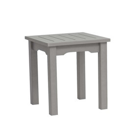Winawood Wood Effect Side Table - L49.3cm x D49.3cm x H53cm - Stone Grey