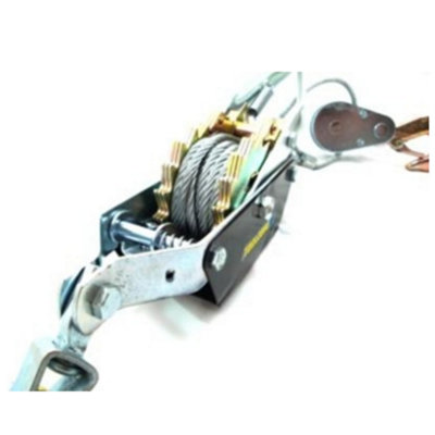 WINCH PULLER 2 TON 2 HOOK CABLE HAND 4000LB FOR CARAVAN BOAT TRAILER HEAVY DUTY