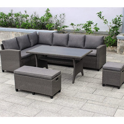 Faux rattan discount sofa