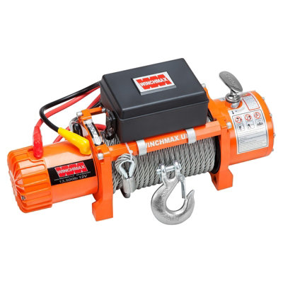 WINCHMAX 13,500lb 12v Winch. 26m Steel Rope. Mounting Plate. Isolator. Remote Controls.