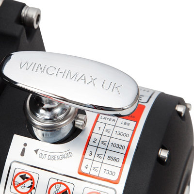 WINCHMAX 13,500lb Military Grade 12v Winch. No Rope, No Fairlead. Remote Controls.