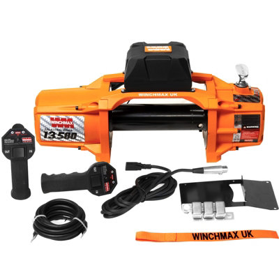 WINCHMAX 13,500lb 'SL Series' 12v Winch. 'Bare' Winch - No Rope, Hook or Fairlead. Remote Controls.