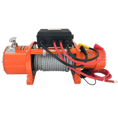 WINCHMAX 15,000lb 12V Winch EN14492 Compliant. With Mounting Plate and Battery Isolator Switch