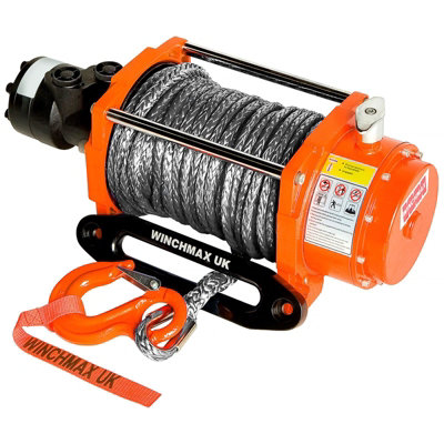WINCHMAX 15,000lb (6,804kg) Original Orange Hydraulic Winch, Dyneema ...