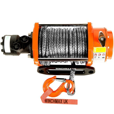 WINCHMAX 15,000lb (6,804kg) Original Orange Hydraulic Winch, Dyneema Synthetic Rope