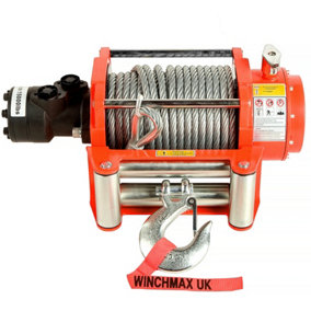 WINCHMAX 15,000lb Hydraulic Winch. 25m Steel Rope.