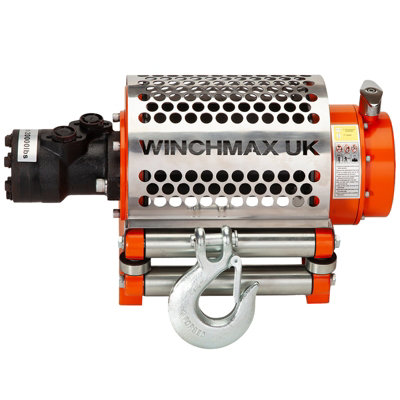 Hydraulic Winch 20000 Lb Winchmax Original Orange Winch Steel Rope
