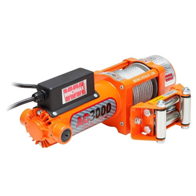 WINCHMAX 3,000lb 240V 13A Single Phase Winch. 12.5 m Steel Rope.