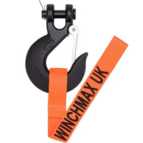 WINCHMAX 3/8 Inch Clevis Hook. Suitable for Winches up to 14,000lb (Black)