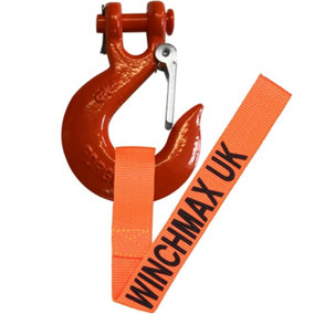 WINCHMAX 3/8 Inch Orange Clevis Hook. Suitable for Winches up to 14,000lb