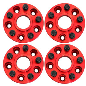 WINCHMAX 30mm Wheel Spacers to fit Land Rover Discovery MK3 & MK4, Range Rover MK3 & MK4. RED T3