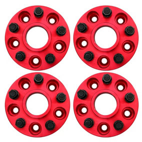 WINCHMAX 30mm Wheel Spacers to fit Land Rover Discovery MKII, Disco 2, Range Rover P38. RED T2