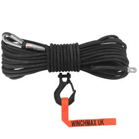 WINCHMAX Armourline Synthetic Rope 20m x 10mm with Tactical Hook - Screw Fix